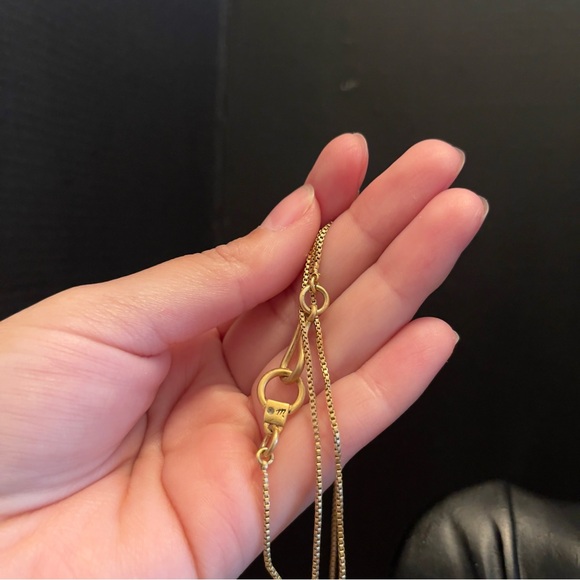 Madewell gold tone chunky statement necklace 30 inches long - Picture 3 of 5